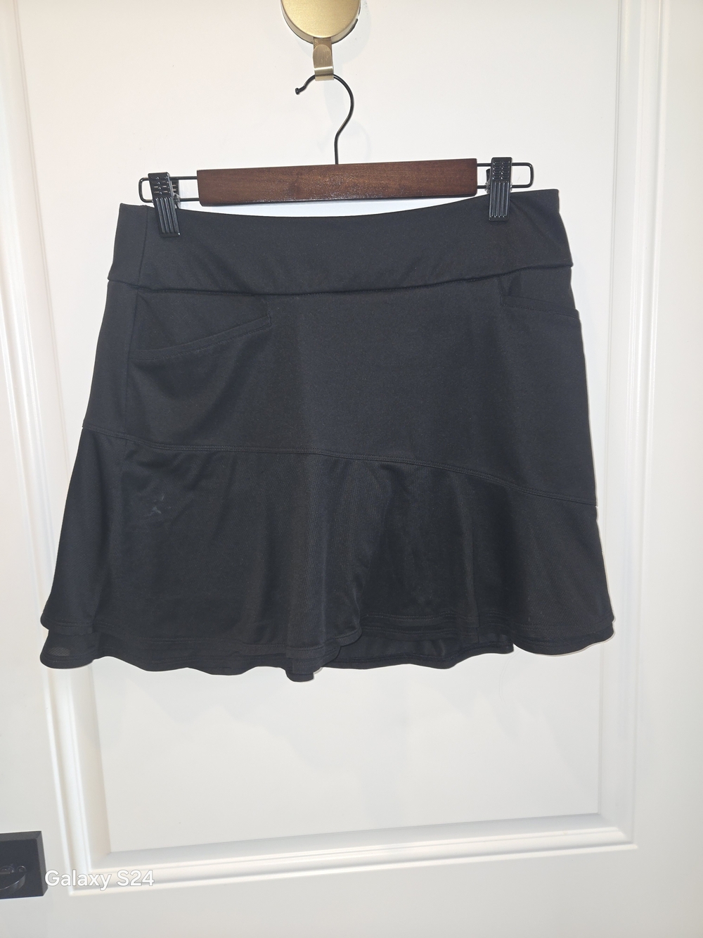 adidas Black Sporty Ruffle Mini Skirt